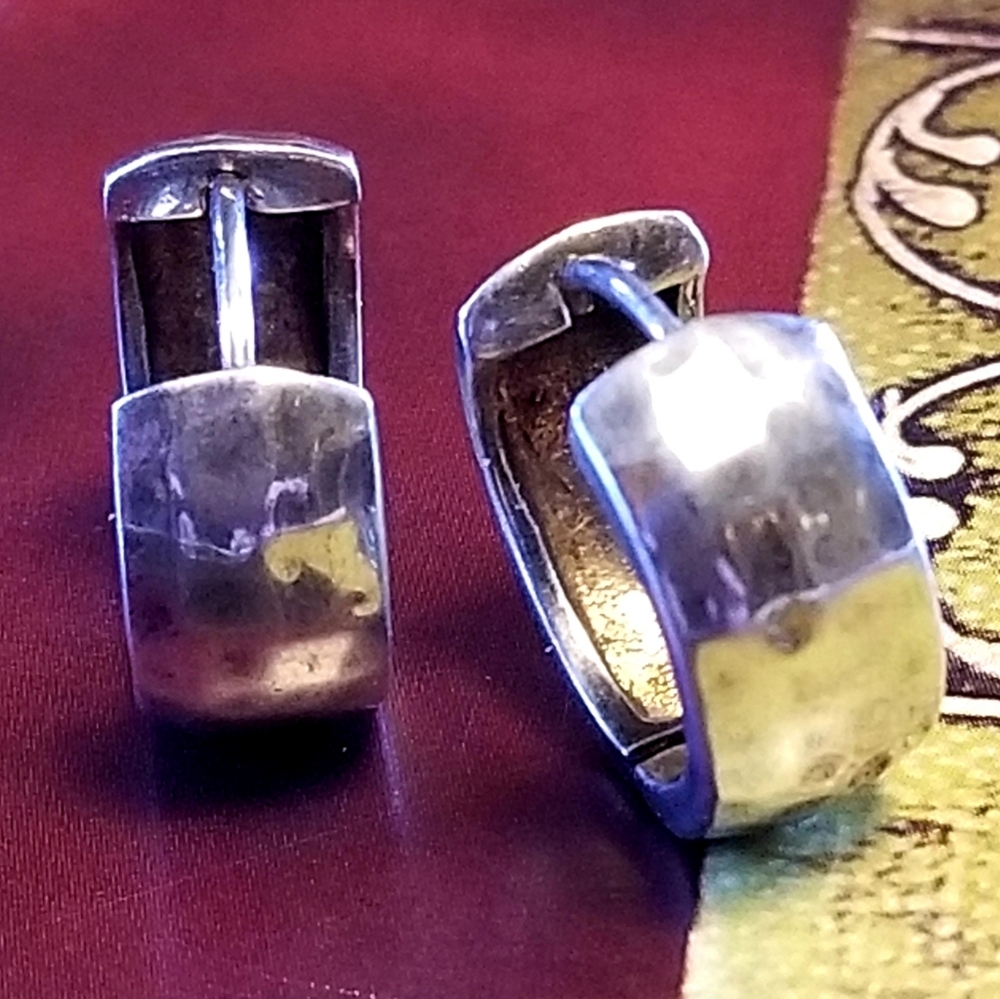 Rare Silpada Sterling Silver Hoop Earrings - Picture 2 of 10
